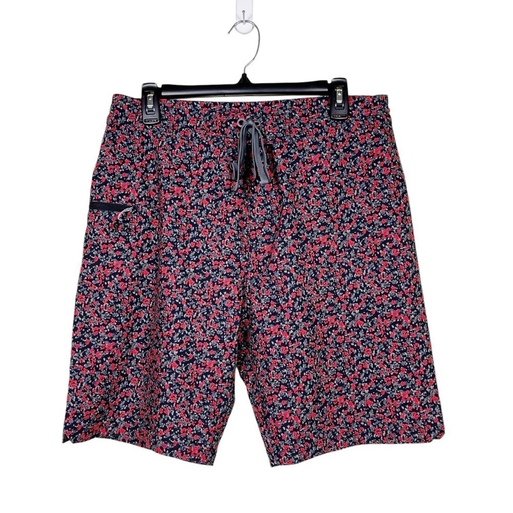 PrAna Fenton Boardshort 9” Men's Floral Wicking Fabric Water Resistant 50UPF 32